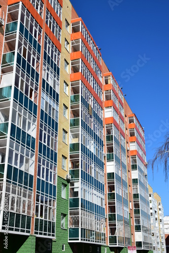 Modern residential building in Astana, capital of Kazakhstan