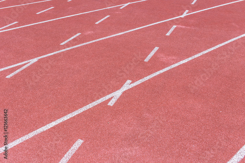 running track, sport field with lane line.