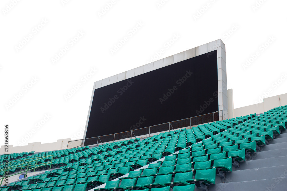 Obraz premium Blank scoreboard in outdoor stadium