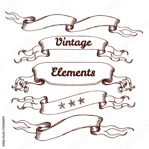 Crest with vintage style design elements, use for logo, frame