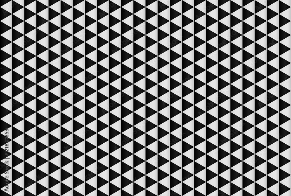 Triangle pattern, black grey and white seamless background