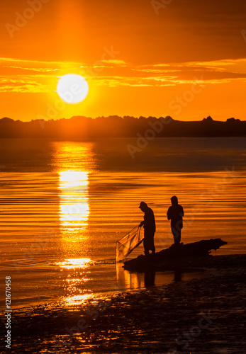 Whitebait Fishing Sunset