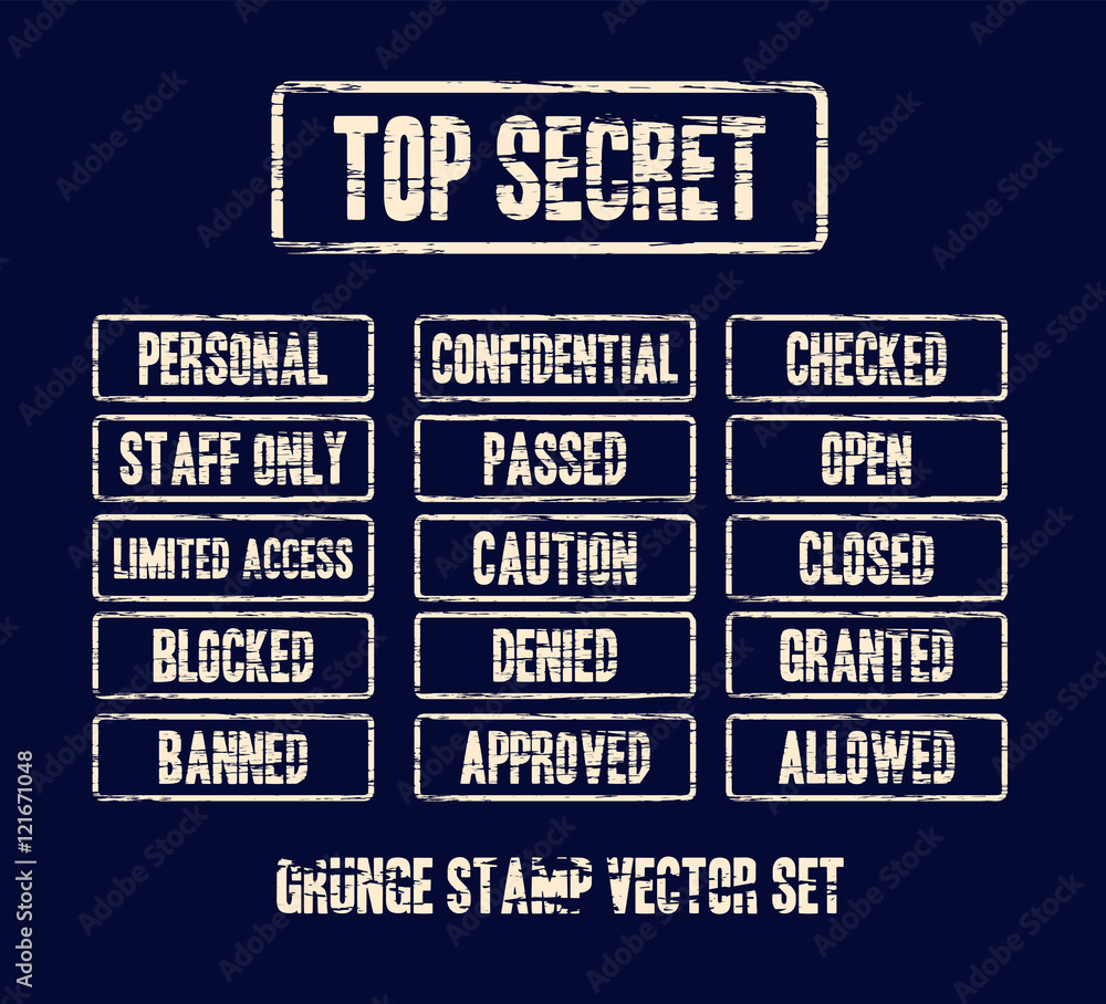 Obraz premium top secret stamp