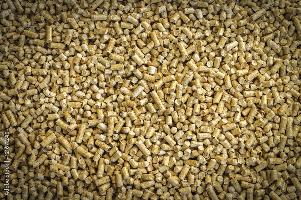 Wood pellets- the Concept of saving. .Biofuels , an alternative fuel for the boiler. Wood pellets used as cat litter.