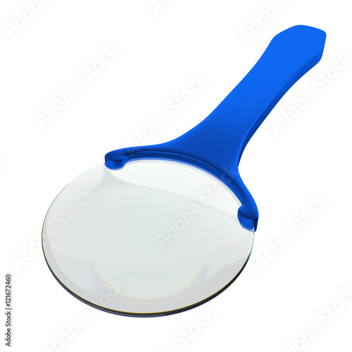 Magnifying glass isolated on a white background, 3D rendering