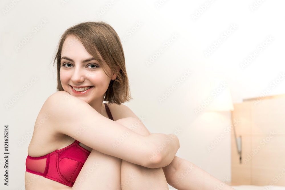 young attractive caucasian woman in lingerie young attractive caucasian woman in lingerie