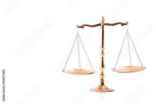 Golden scales of justice.