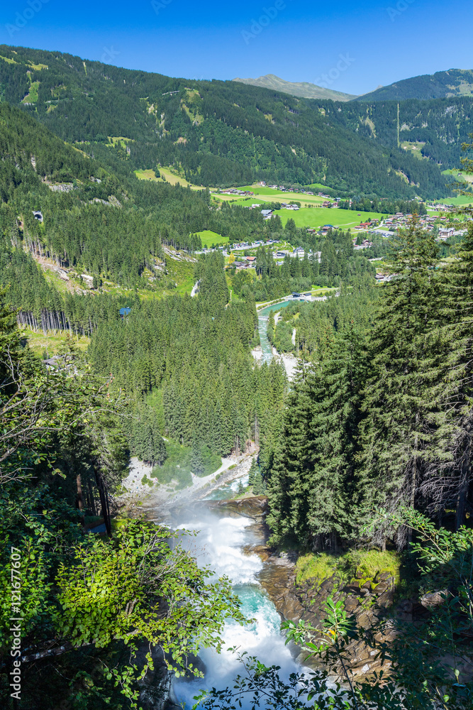 Krimml Waterfall is the highest waterfall in Austria. Several viewing platforms are around the hiking path.