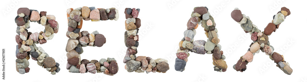 RELAX word with Sea Stones RELAX word with Sea Stones