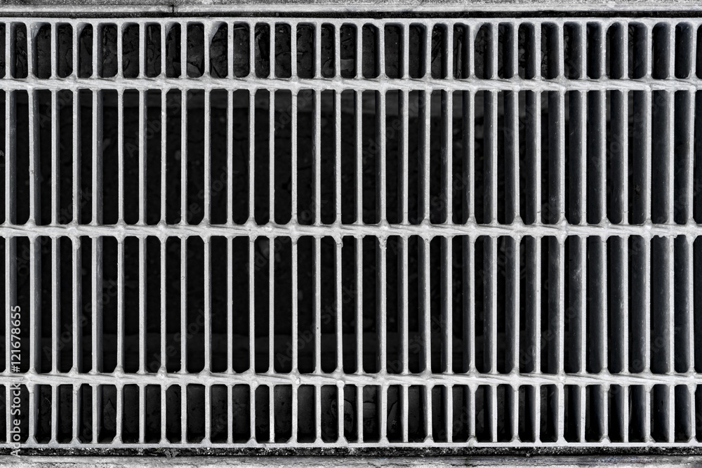 Metal drain grate, Bangkok, Thailand Metal drain grate, Bangkok, Thailand