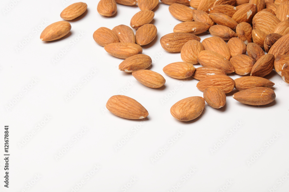 almond on white almond on white