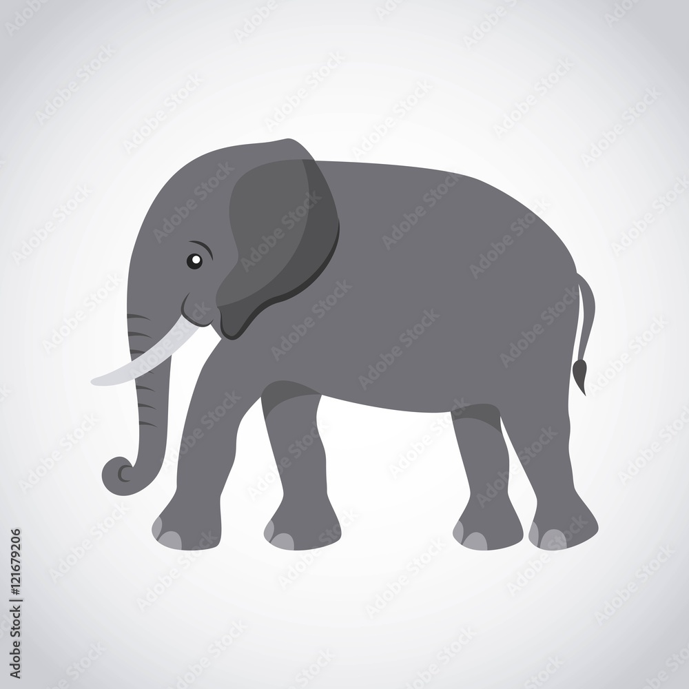 Obraz premium elephant silhouette asian icon vector illustration design