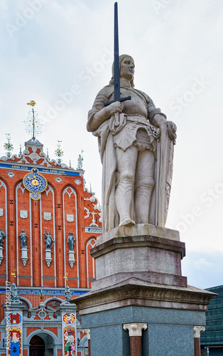 Statue of Roland in the old town of Riga