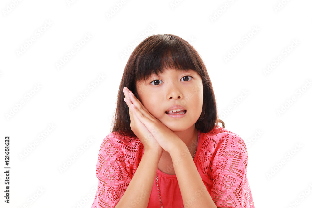 微笑む女の子 微笑む女の子