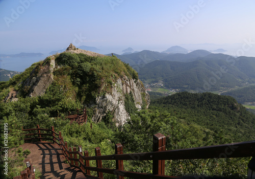 Mireuksan Mountain in Tongyeong, Korea, Republic of. photo