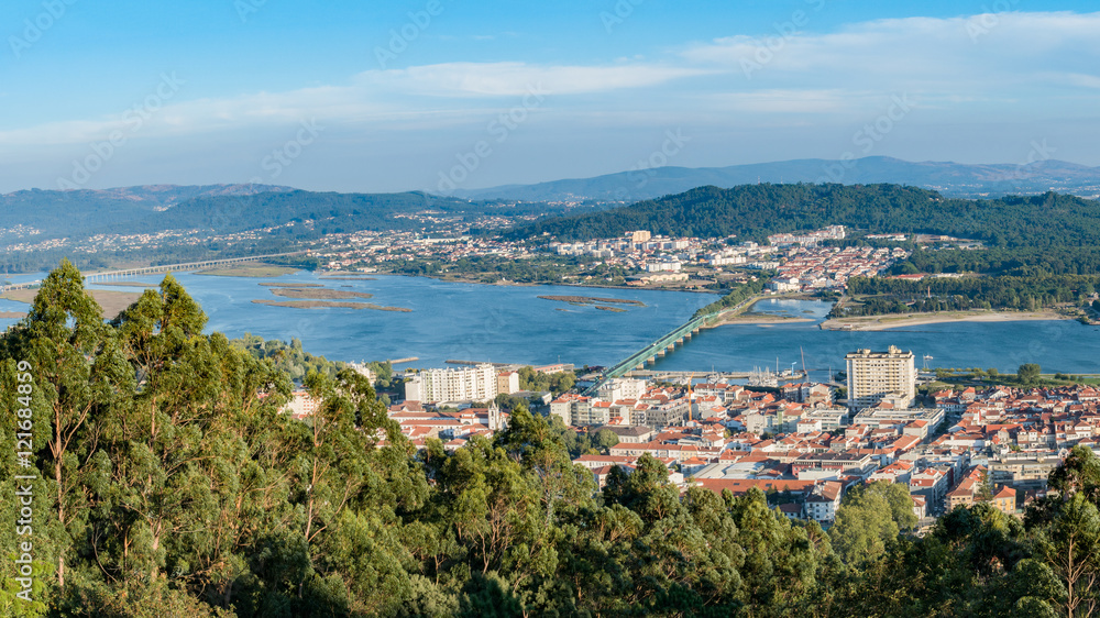 Aerial view on the center of Viana do Castelo