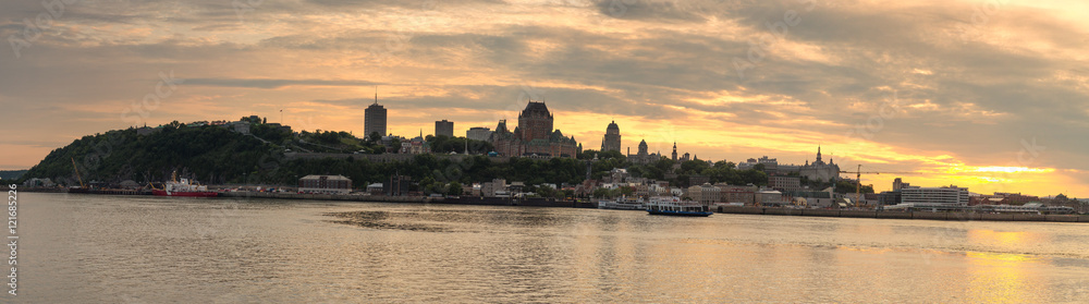 Quebec City Skyline at Sunset
