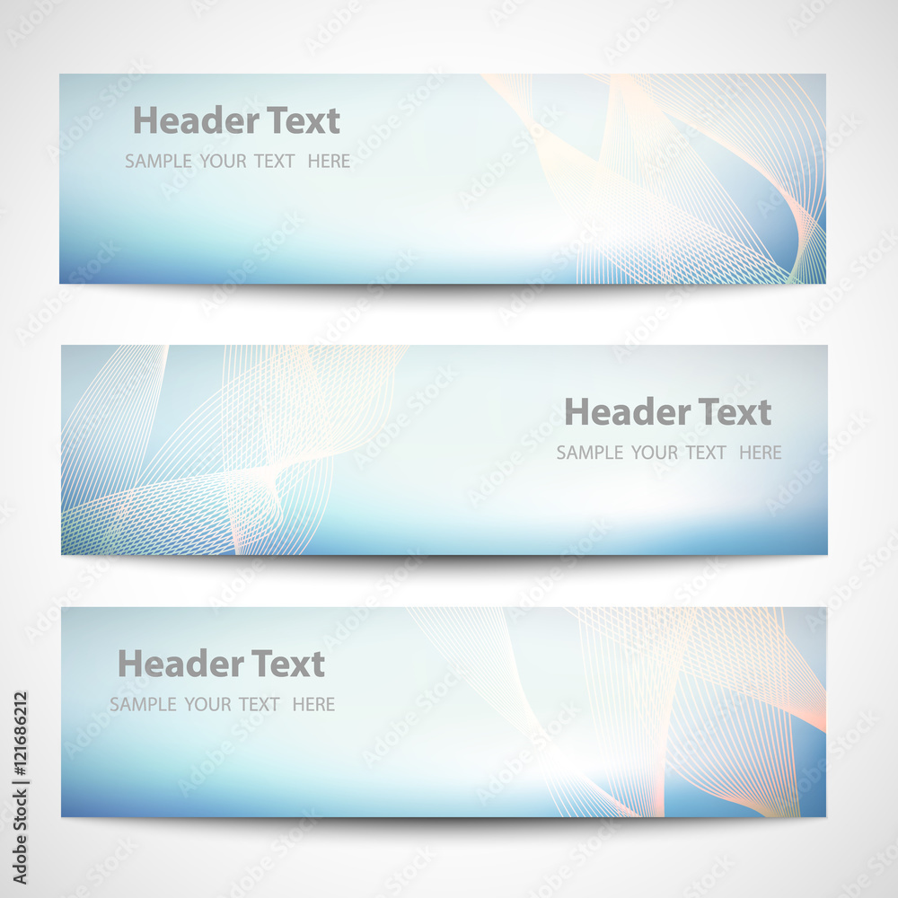 Abstract header blue wave white vector design Abstract header blue wave white vector design