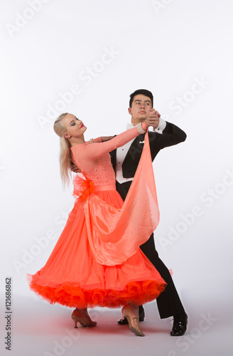 Ballroom Dancers with Orange Gown - Grace