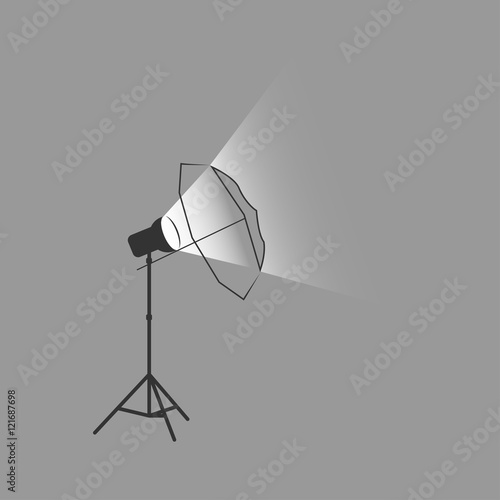 vector photographer studio lighting equipment icon 