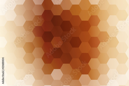 fantasy hexagons on a brown color background. vector