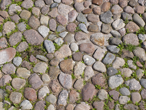 background of old cobblestone pavement