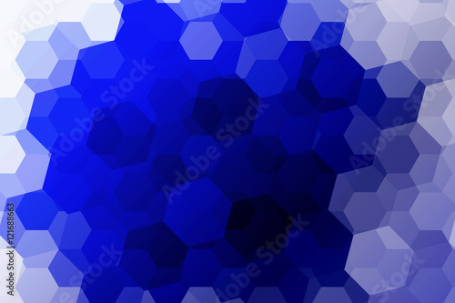 fantasy hexagons on a blue color background. vector.