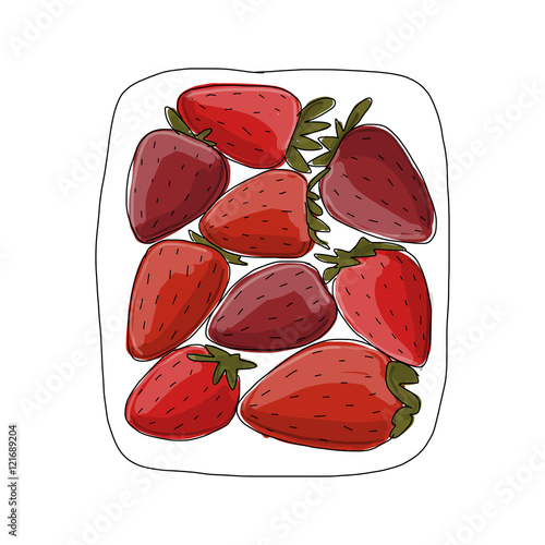 Strawberry, sketch for your design