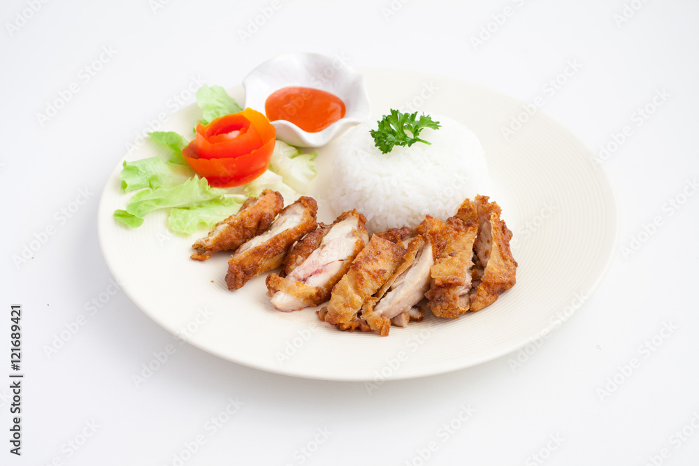 Fried Chicken with Rice