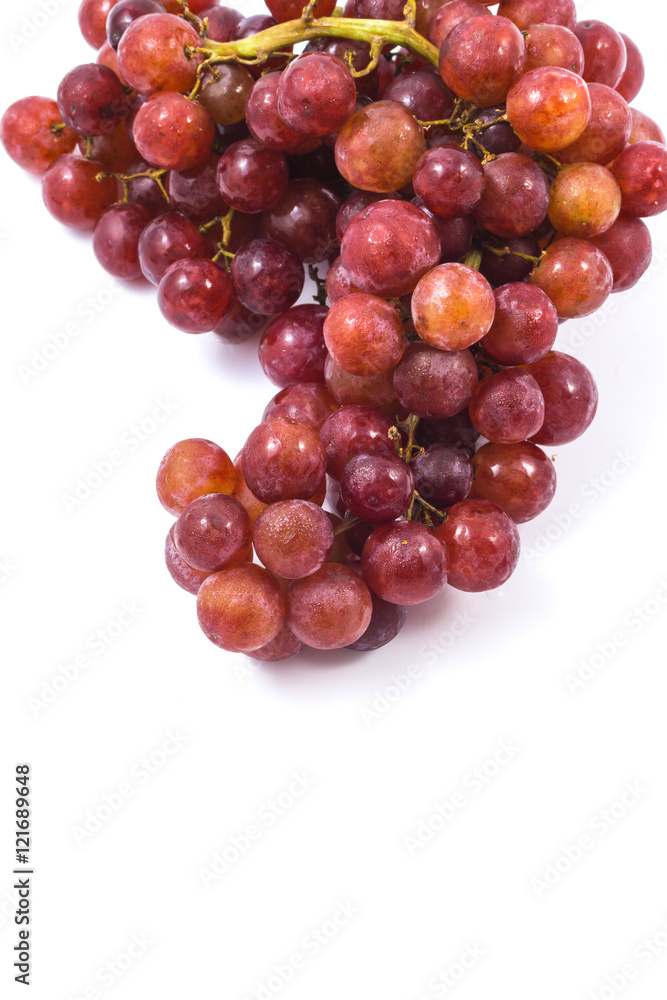 Seedless grapes isolated