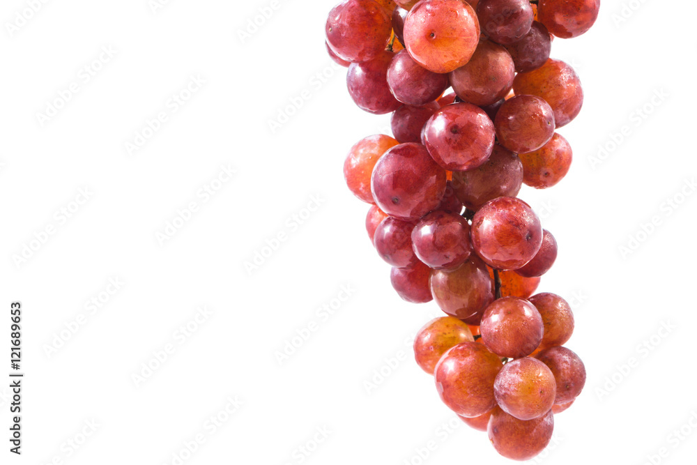 Seedless grapes isolated