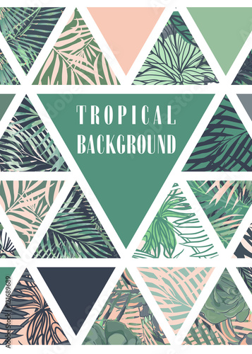 hawaiian design with tropical plants