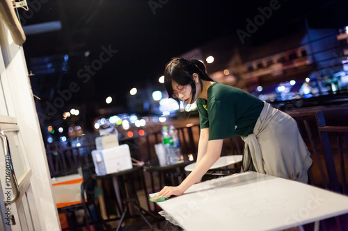 Fotografie Young part time waitress