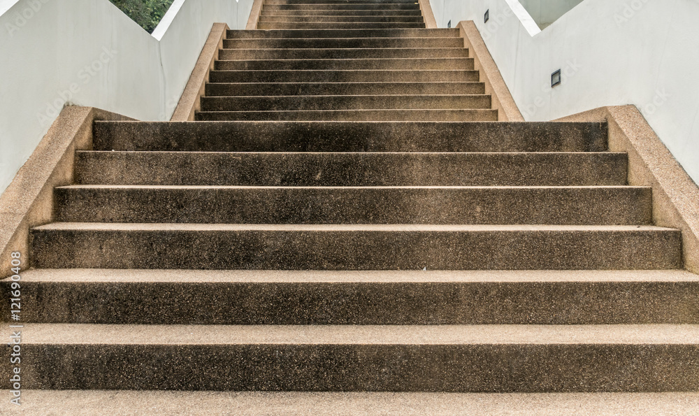 Fototapeta premium Cement with small gravel staircase