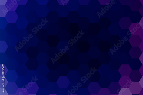 hexagons on a blue background. geometric pattern with gradient. vector