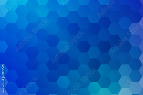 hexagons on a blue background. geometric pattern with gradient. vector