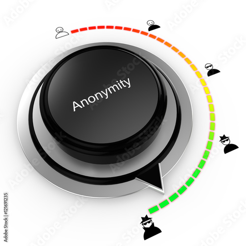 Anonymity concept with a rotary knob increasing privacy