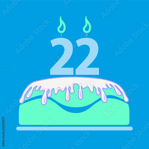 tort urodzinowy, Birthday card with cake