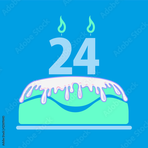 tort urodzinowy, Birthday card with cake