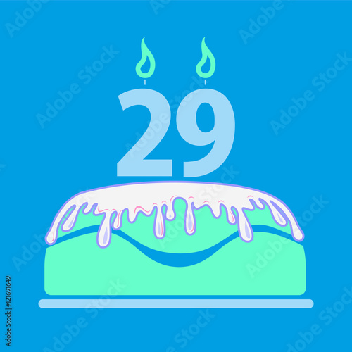 tort urodzinowy, Birthday card with cake