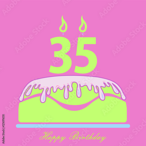 tort urodzinowy, Birthday card with cake