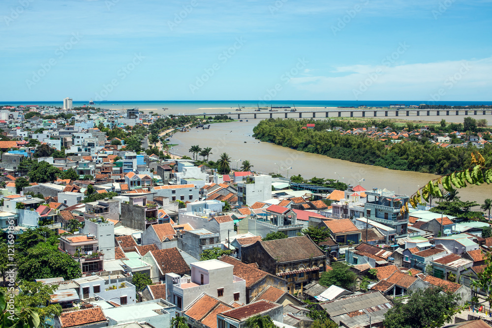 Fototapeta premium panorama of the city from the height, Vietnam