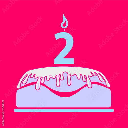 tort urodzinowy, Birthday card with cake
