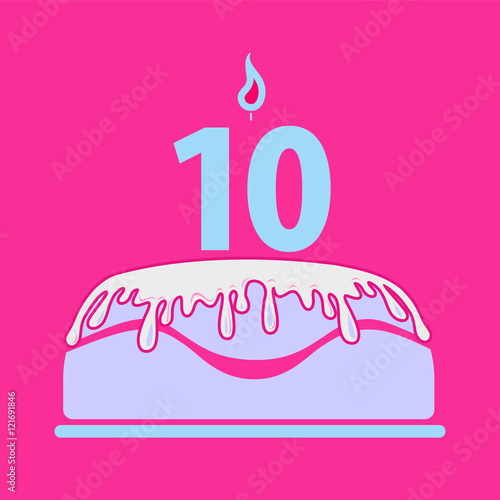 tort urodzinowy, Birthday card with cake