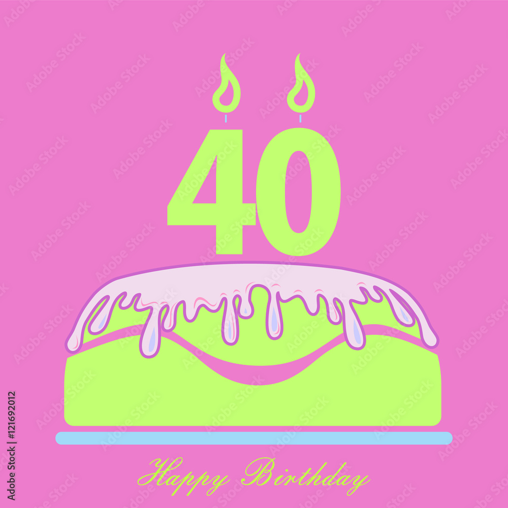 Fototapeta premium tort urodzinowy, urodziny, 