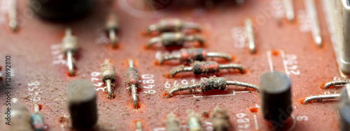 Φωτογραφία Part of old vintage printed circuit board