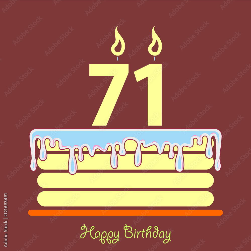 Fototapeta premium Birthday card with cake