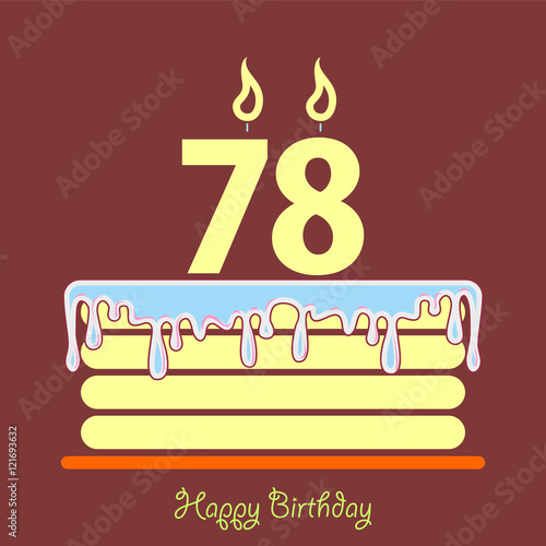 Birthday card with cake