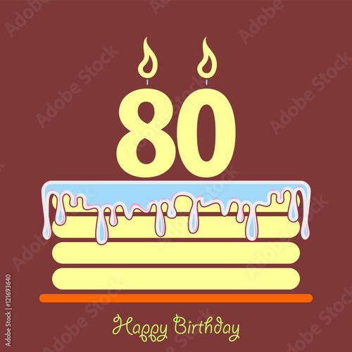 Birthday card with cake