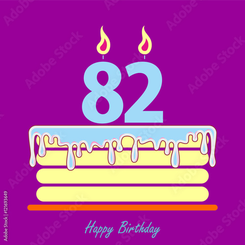 Birthday card with cake